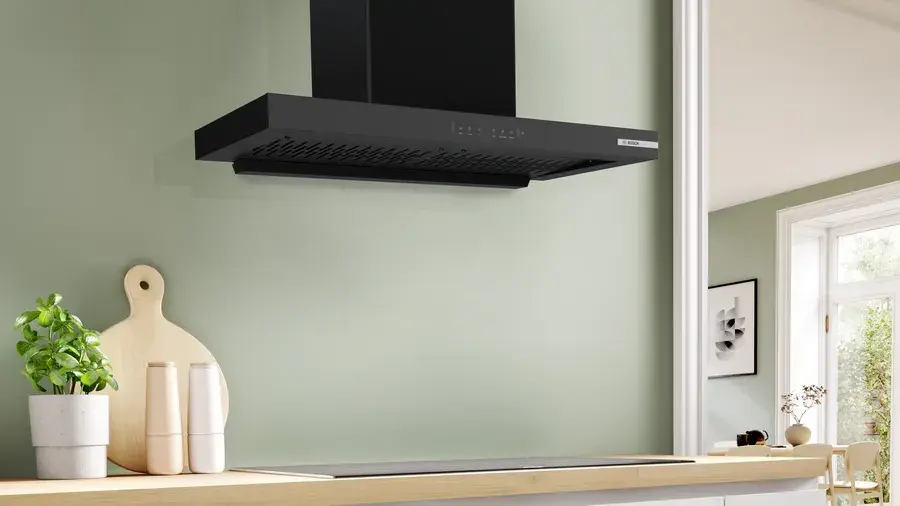 Series 4 Wall-Mounted Cooker Hood 90 cm Black T2.webp